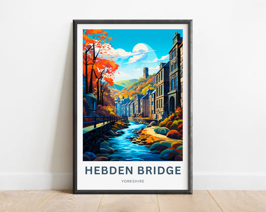 Hebden Bridge Travel Poster