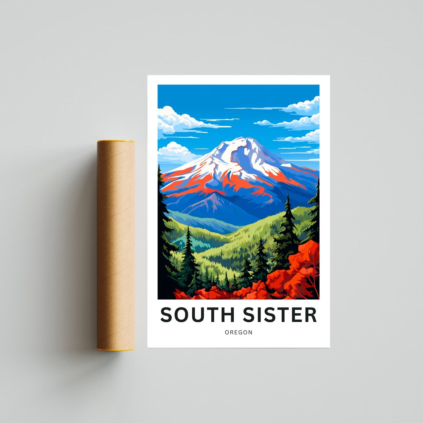 South Sister Travel Poster