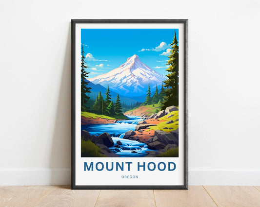 Mount Hood Travel Poster