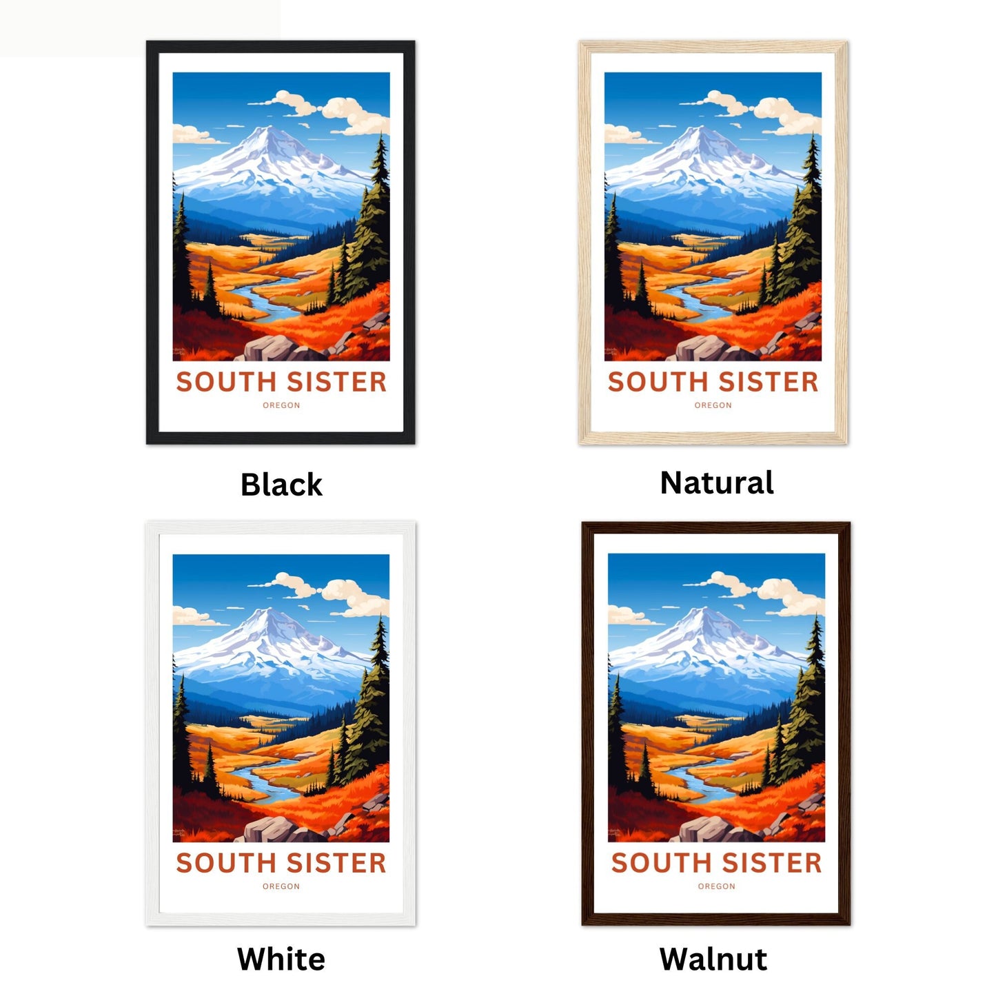 South Sister Travel Poster