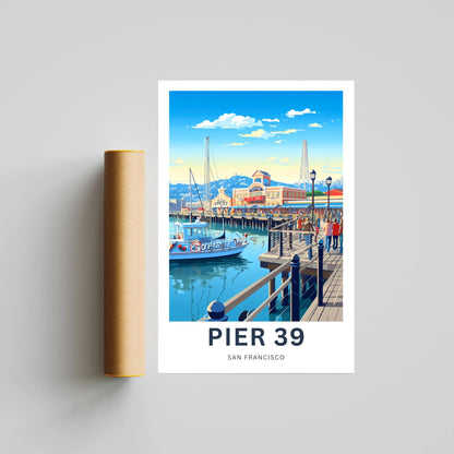 Pier 39 Travel Poster