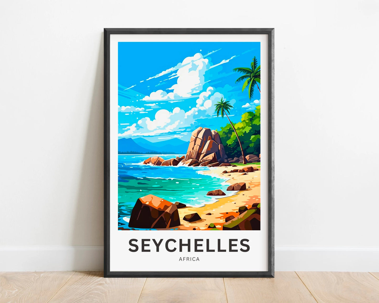 Seychelles Travel Poster