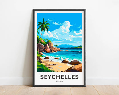 Seychelles Travel Poster