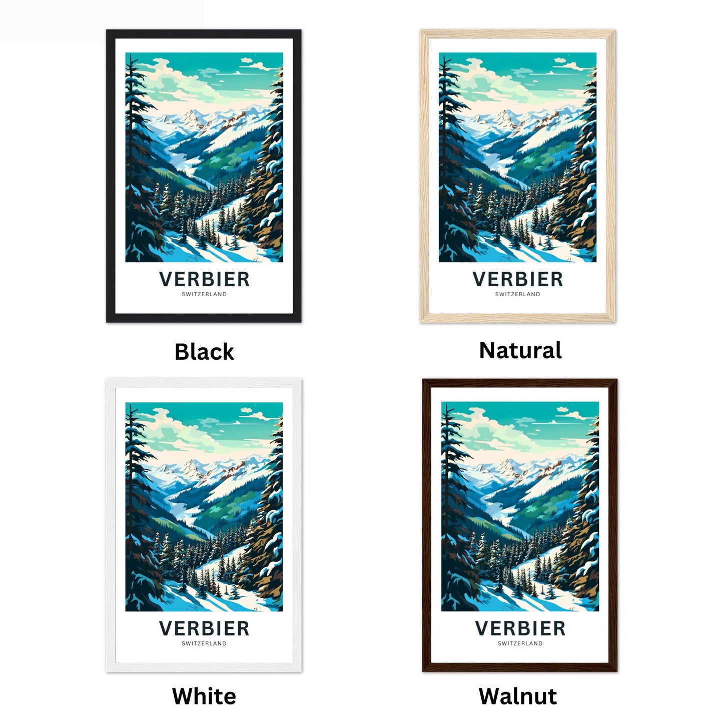 Verbier Travel Poster