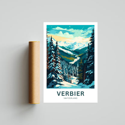 Verbier Travel Poster