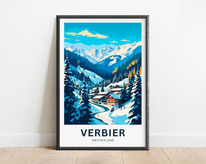 Verbier Travel Poster