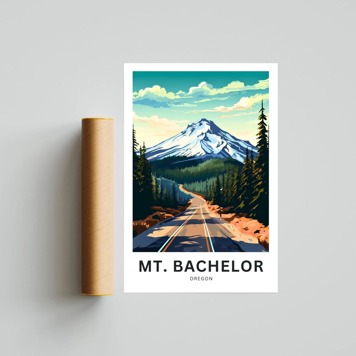 Mount Bachelor Travel Poster