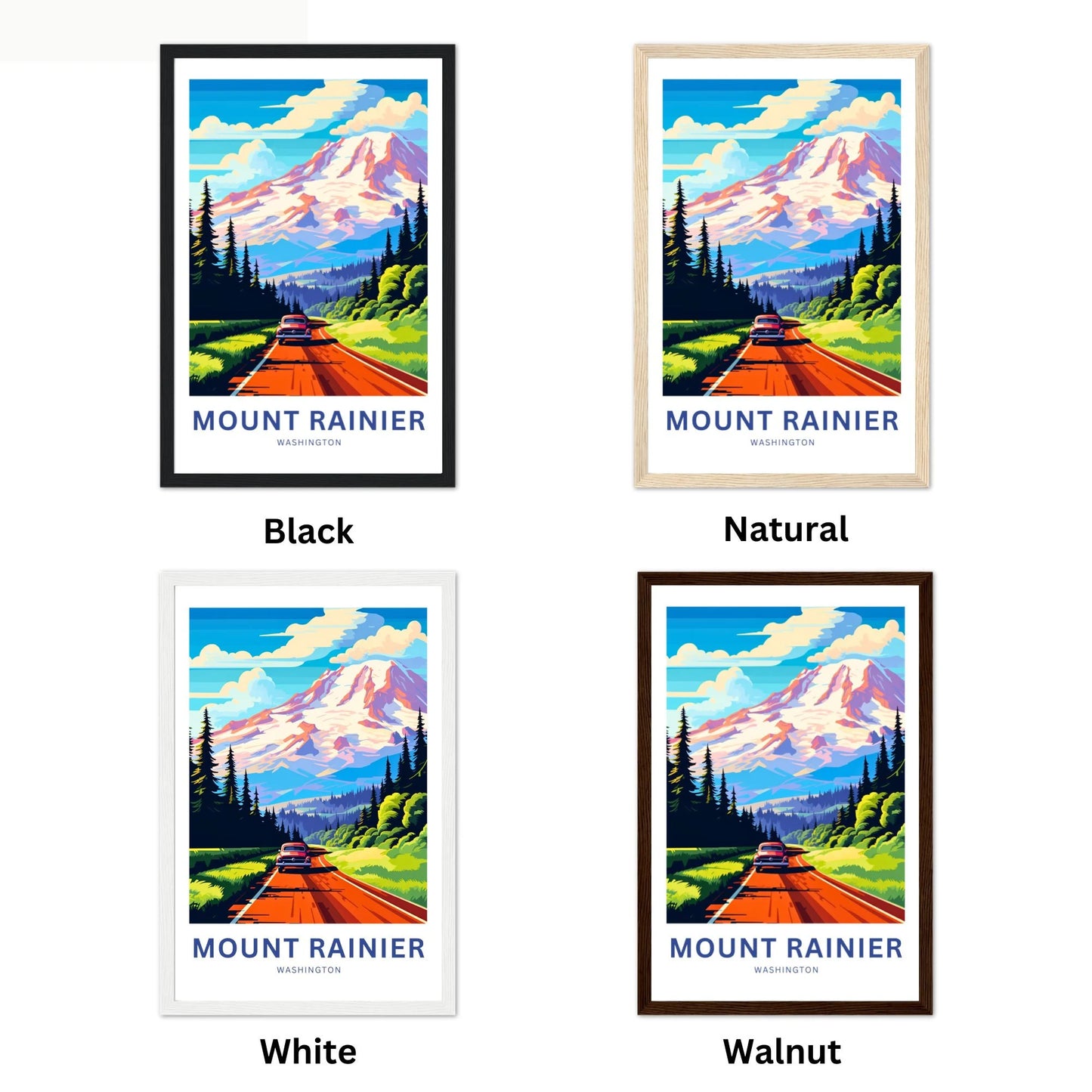 Mount Rainier Travel Poster