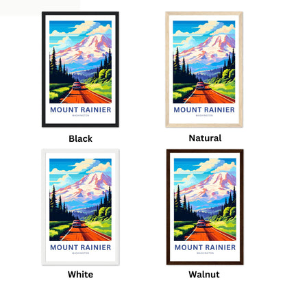 Mount Rainier Travel Poster