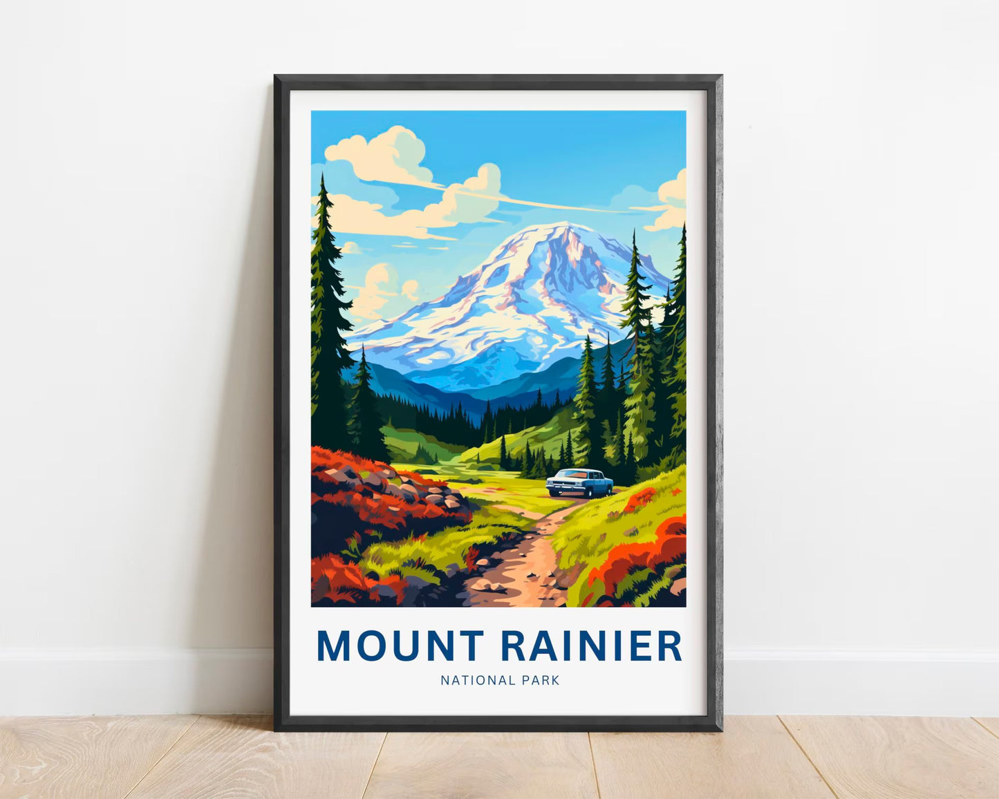 Mount Rainier Travel Poster