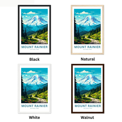 Mount Rainier Travel Poster