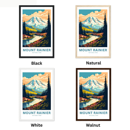 Mount Rainier Travel Poster