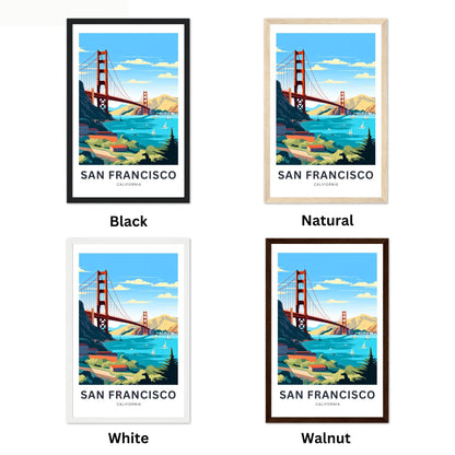 San Francisco Travel Print - San Francisco poster, California Wall Art, Framed present, Gift California Present - TravelTreasureCo