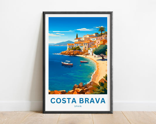 Costa Brava Travel Print - Costa Brava poster, Spain Wall Art, Framed present, Gift Spain Present - TravelTreasureCo