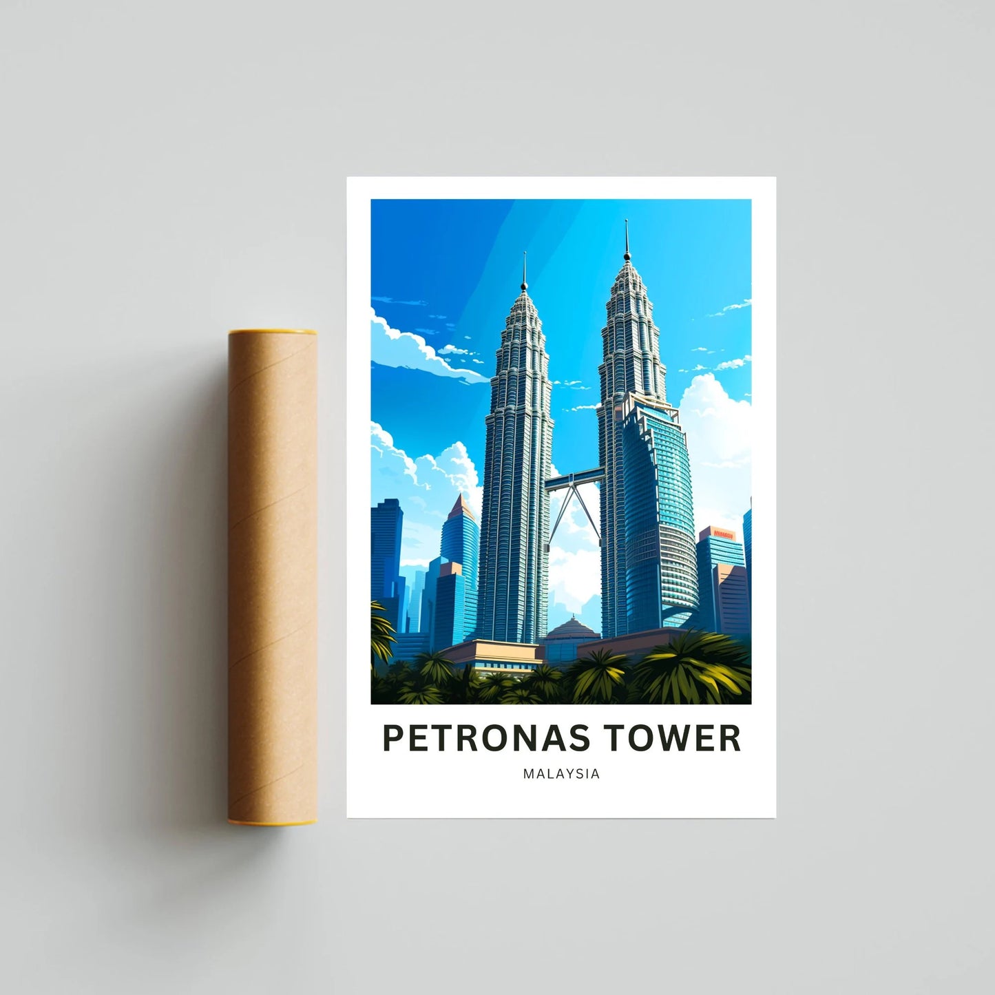 Petronas Tower Travel Poster