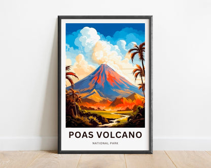 Poas Volcano Travel Poster