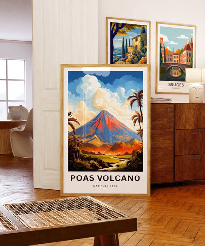 Poas Volcano Travel Poster