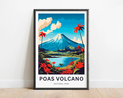 Poas Volcano Travel Poster