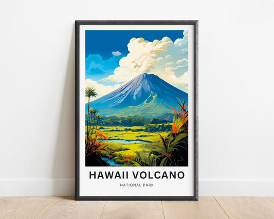Hawaii Volcano Travel Poster