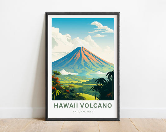 Hawaii Volcano Travel Poster