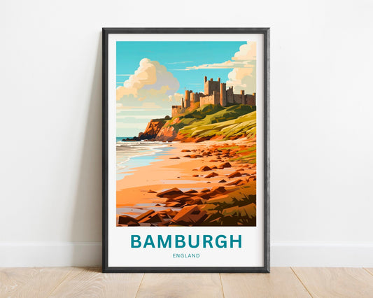 Bamburgh Travel Poster