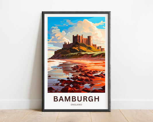 Bamburgh Travel Poster