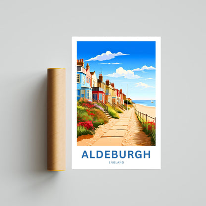 Aldeburgh Travel Poster - Quaint Coastal Town