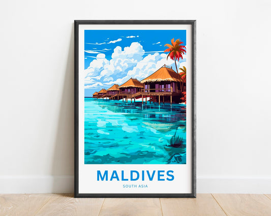 Maldives Travel Poster