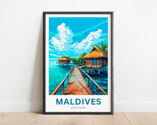 Maldives Travel Poster