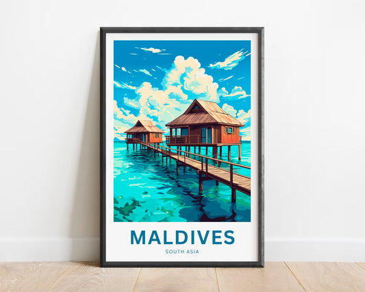 Maldives Travel Poster