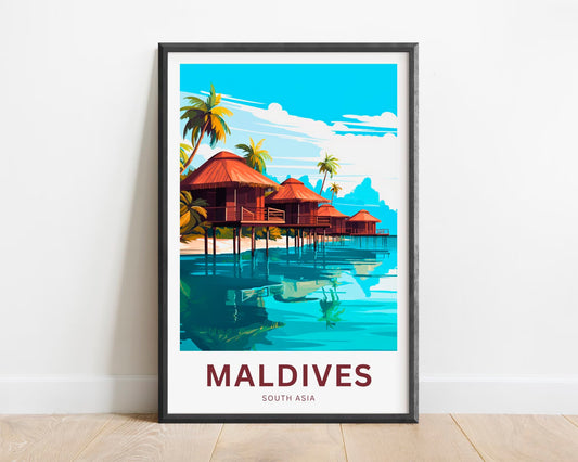 Maldives Travel Poster