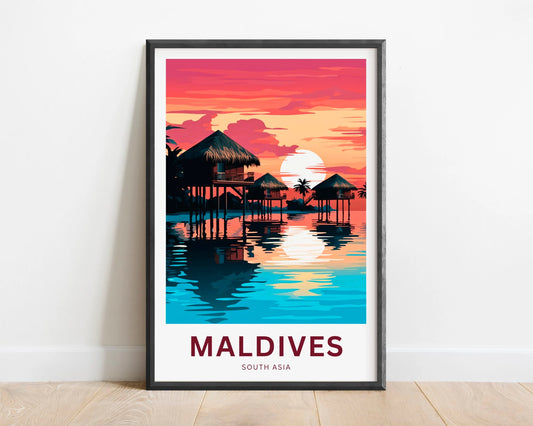 Maldives Travel Poster