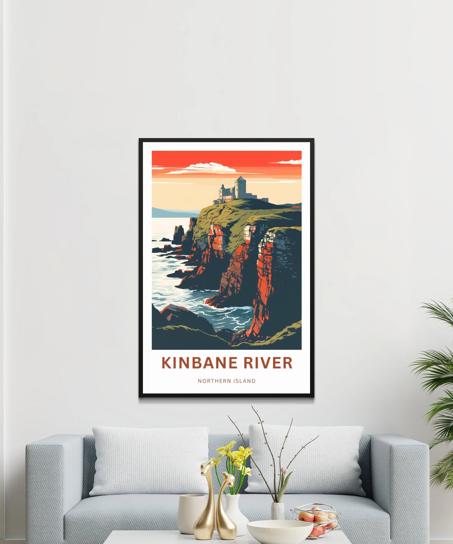 Kinbane River Travel Poster