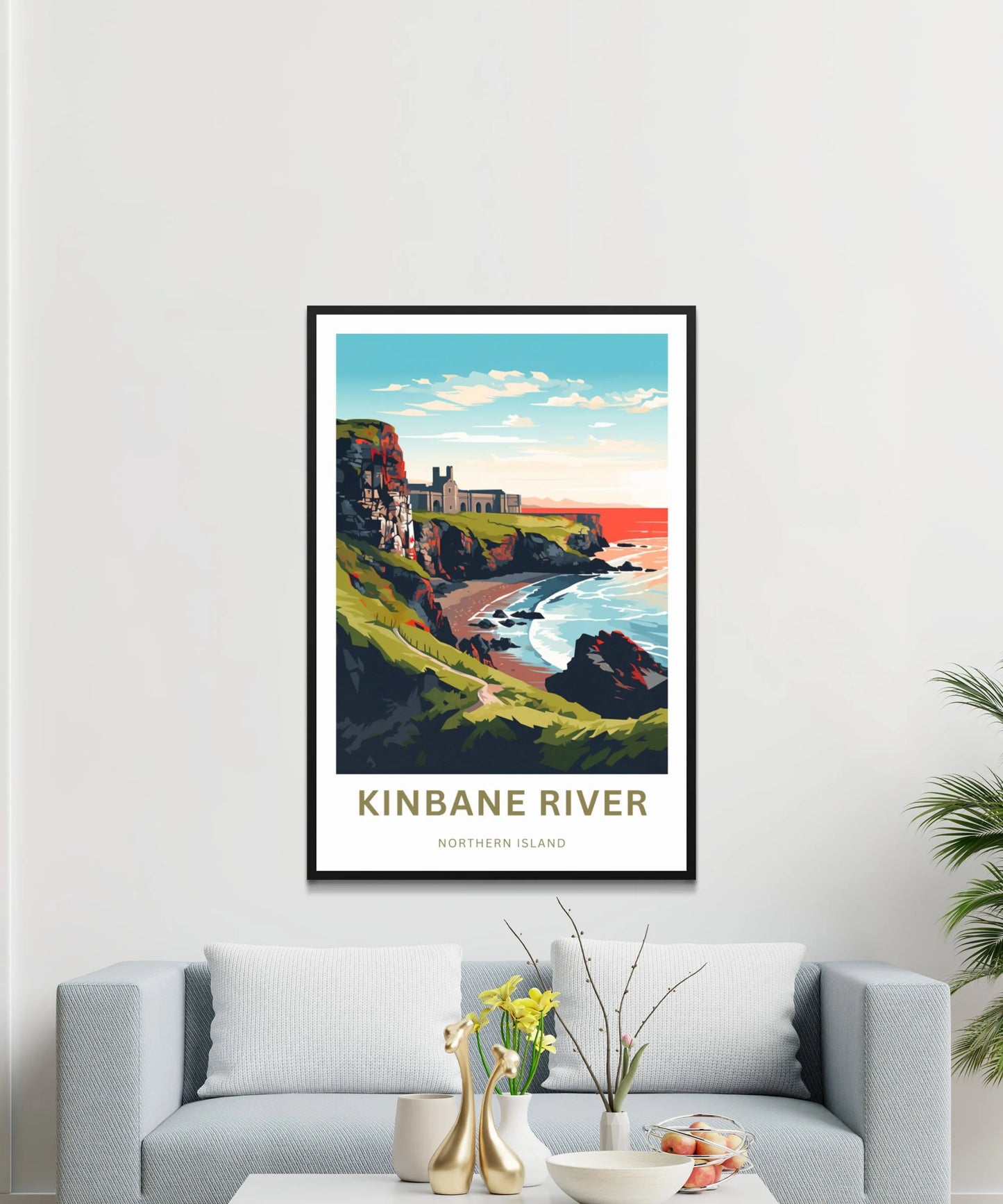Kinbane River Travel Poster