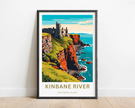 Kinbane River Travel Poster