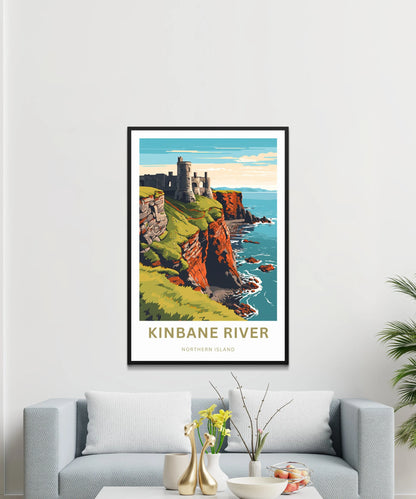 Kinbane River Travel Poster