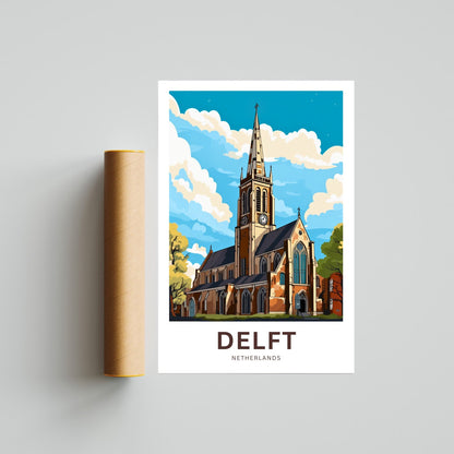 Delft Travel Poster
