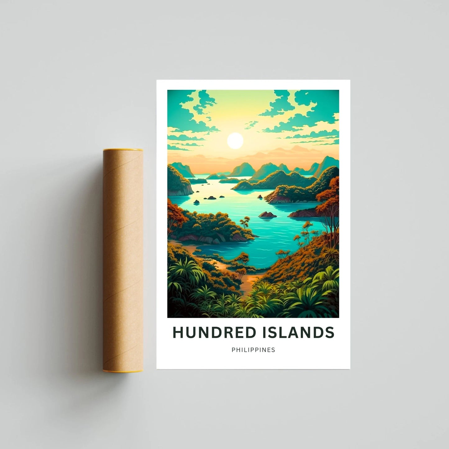 Hundred Islands Travel Poster