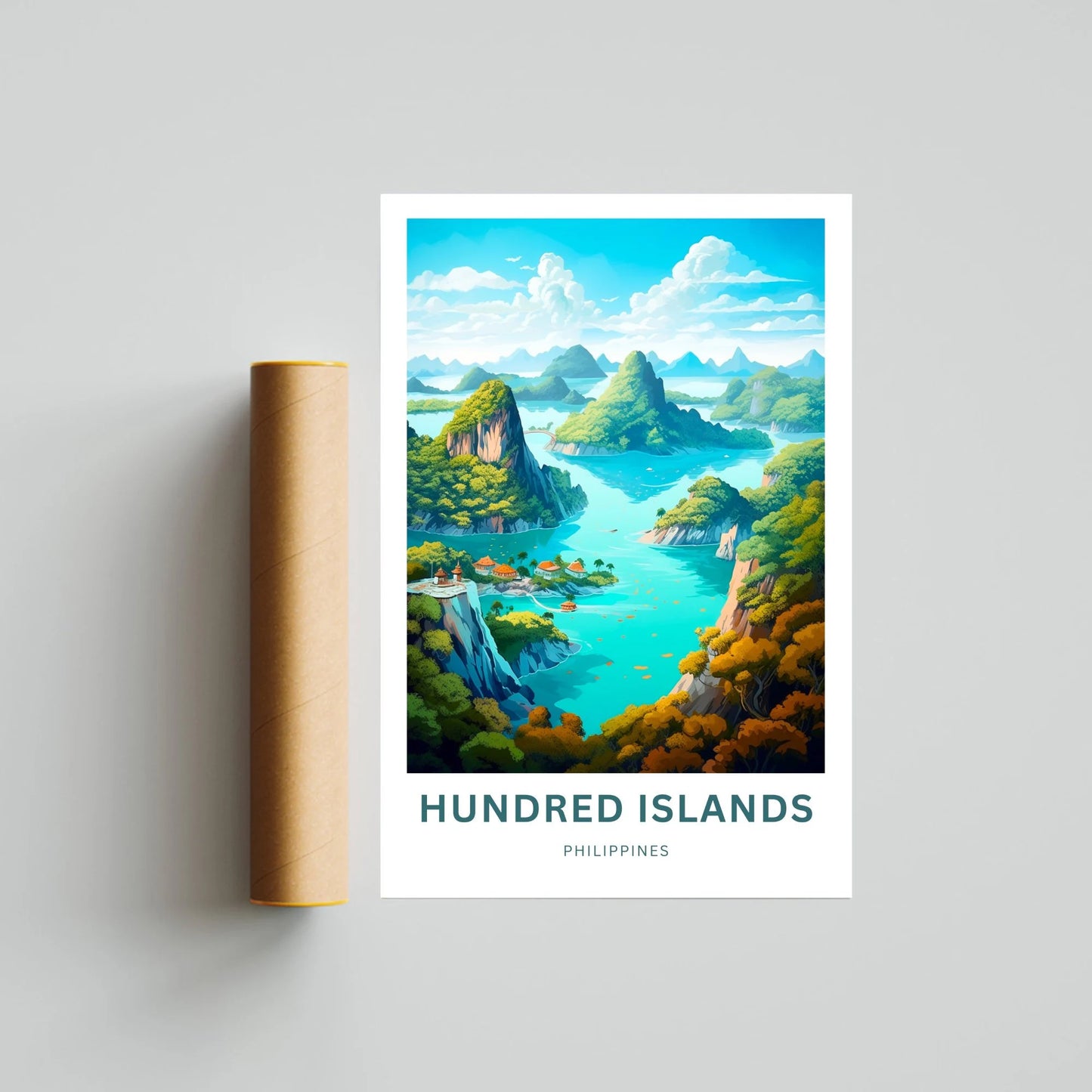 Hundred Islands Travel Poster