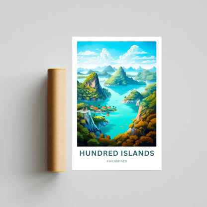 Hundred Islands Travel Poster