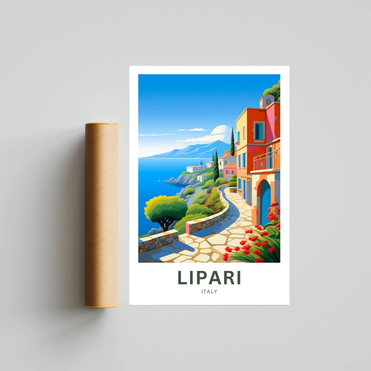 Lipari Travel Poster