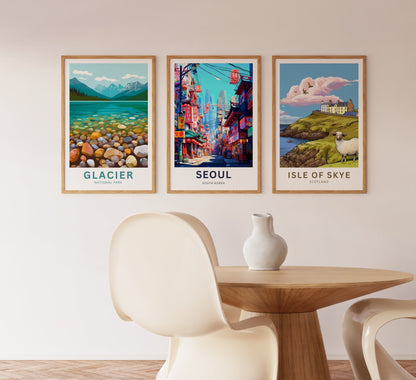 Seoul Travel Print - Seoul poster, South Korea Wall Art, Framed present, Gift South Korea Present - TravelTreasureCo