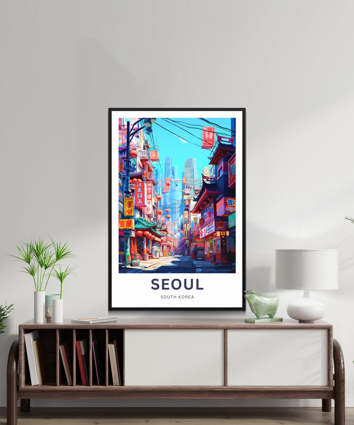 Seoul Travel Print - Seoul poster, South Korea Wall Art, Framed present, Gift South Korea Present - TravelTreasureCo