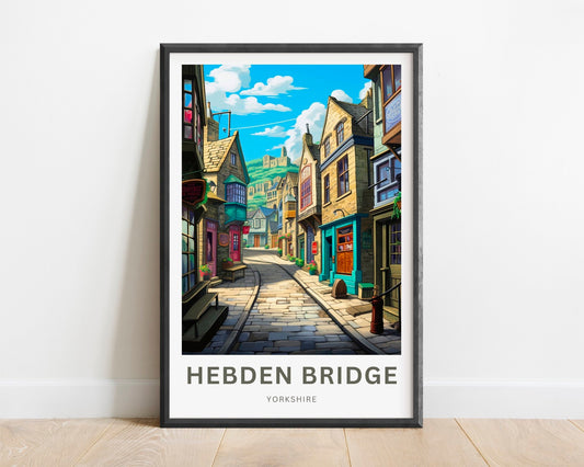 Hebden Bridge Travel Poster