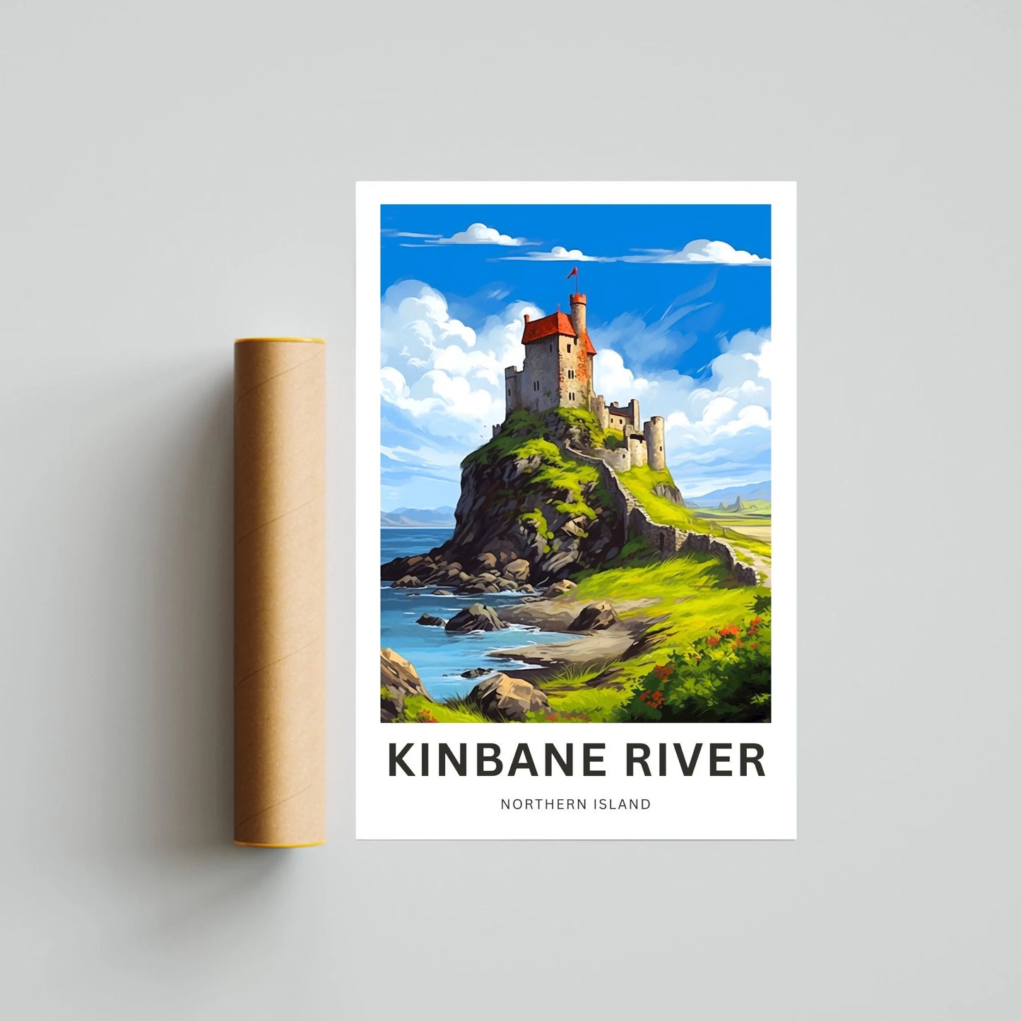 Kinbane River Travel Poster