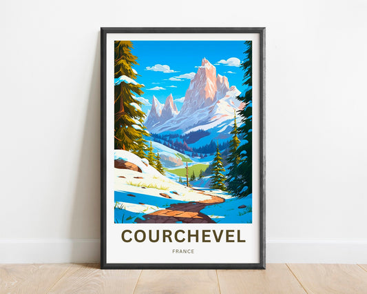 Courchevel Travel Poster