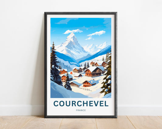 Courchevel Travel Poster