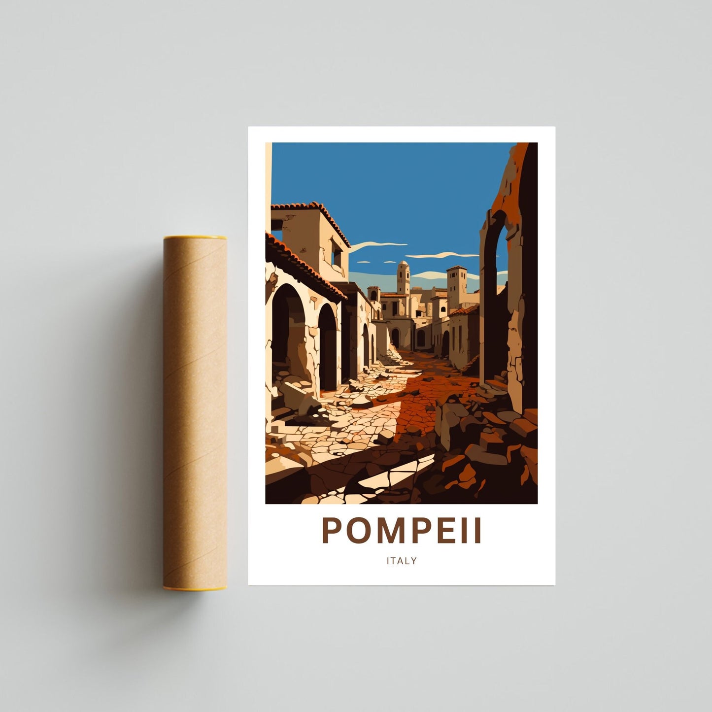 Pompeii Travel Poster