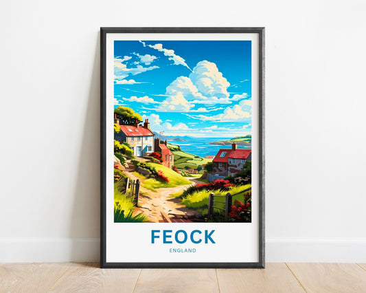 Feock Travel Poster