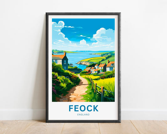 Feock Travel Poster